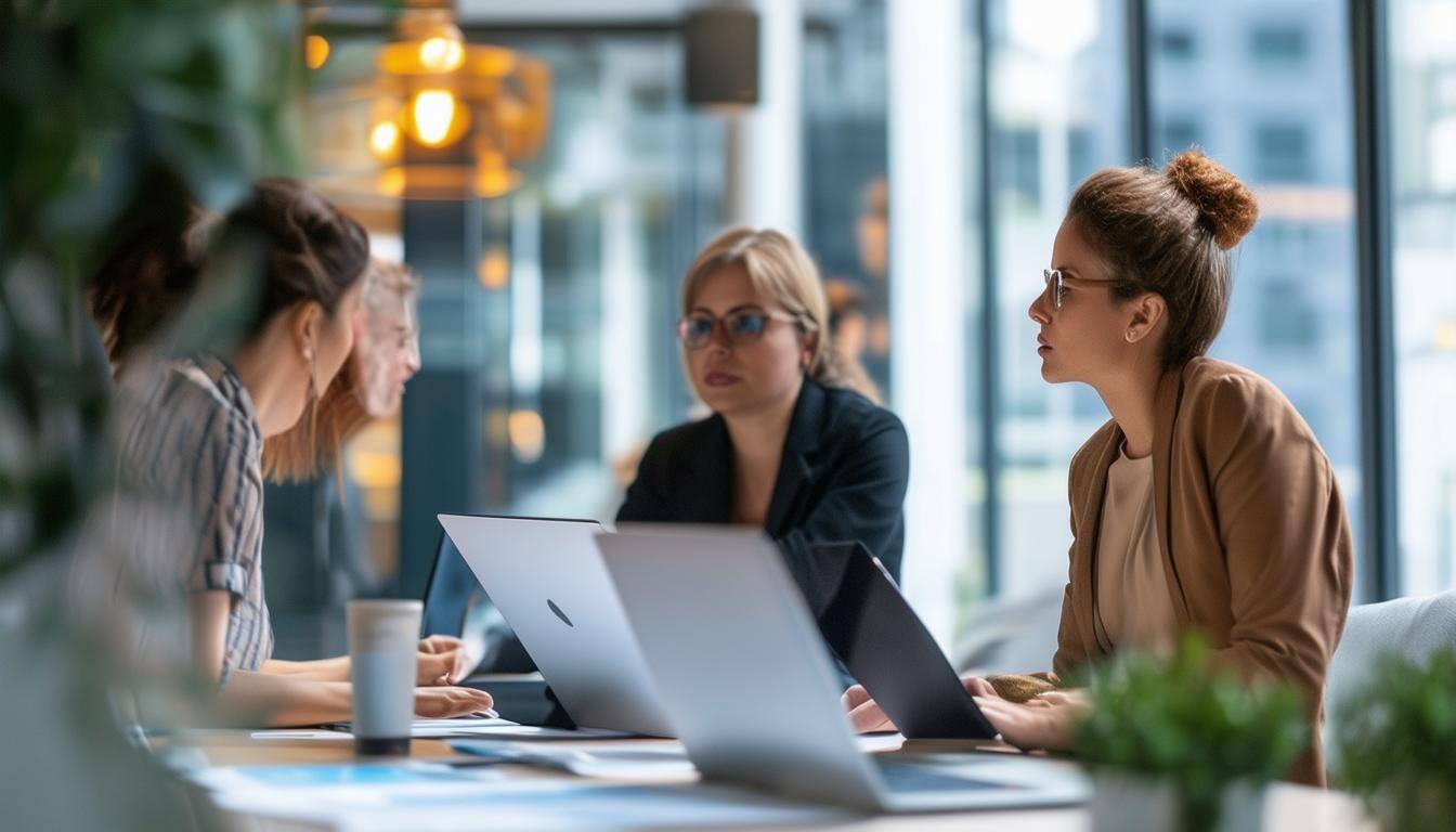 corporate employees working
