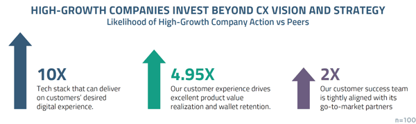 high-growth companies invest beyond cx vision