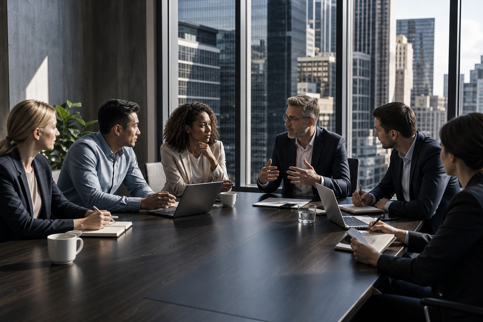 Modern Office Conference Room Discussion Modern Office Conference Room Discussion